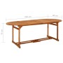 Mesa de comedor jardín 220x90x75 cm madera maciza de acacia en Mesas de jardín | Comprar online en Foru.es