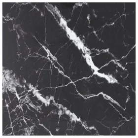 Marble design table top black tempered glass 60x60 cm 6 mm by vidaXL, Table tops - Ref: Foro24-322271, Price: 31,15 €, Discou...