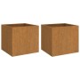 Jardineras 2 unidades acero corten 49x47x46 cm de vidaXL, Maceteros y jardineras - Ref: Foro24-821552, Precio: 102,20 €, Desc...