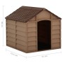 Caseta para perros marrón PP 71x71,5x68 cm en Casetas para perros | Comprar online en Foru.es