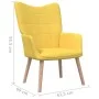 Senfgelber Entspannungssessel aus Stoff von vidaXL, Sessel - Ref: Foro24-327926, Preis: 112,26 €, Rabatt: %