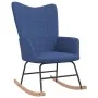 Silla mecedora con reposapiés tela azul de vidaXL, Mecedoras - Ref: Foro24-328022, Precio: 161,44 €, Descuento: %