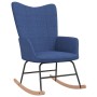 Silla mecedora con reposapiés tela azul de vidaXL, Mecedoras - Ref: Foro24-328022, Precio: 133,83 €, Descuento: %