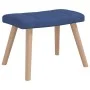 Silla mecedora con reposapiés tela azul de vidaXL, Mecedoras - Ref: Foro24-328022, Precio: 161,44 €, Descuento: %