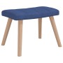 Silla mecedora con reposapiés tela azul de vidaXL, Mecedoras - Ref: Foro24-328022, Precio: 133,83 €, Descuento: %