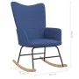 Silla mecedora con reposapiés tela azul de vidaXL, Mecedoras - Ref: Foro24-328022, Precio: 161,44 €, Descuento: %