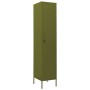 Armario taquilla de acero verde oliva 35x46x180 cm de vidaXL, Taquillas y armarios de almacenamiento - Ref: Foro24-336252, Pr...
