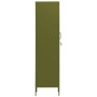 Armario taquilla de acero verde oliva 35x46x180 cm de vidaXL, Taquillas y armarios de almacenamiento - Ref: Foro24-336252, Pr...