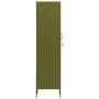 Armario taquilla de acero verde oliva 35x46x180 cm de vidaXL, Taquillas y armarios de almacenamiento - Ref: Foro24-336252, Pr...