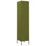 Armario taquilla de acero verde oliva 35x46x180 cm de vidaXL, Taquillas y armarios de almacenamiento - Ref: Foro24-336252, Pr...