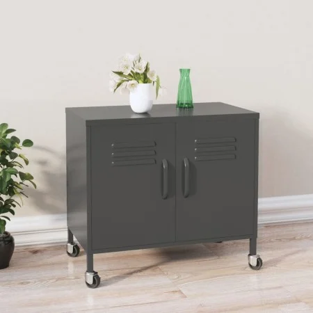 Armario de almacenamiento acero gris antracita 60x35x56 cm de vidaXL, Taquillas y armarios de almacenamiento - Ref: Foro24-33...
