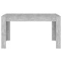 Mesa de comedor contrachapada gris hormigón 140x74,5x76 cm de vidaXL, Mesas de cocina y de comedor - Ref: Foro24-804206, Prec...
