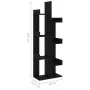 Armario de libros madera contrachapada negro 48x25,5x140 cm de vidaXL, Librerías y estanterías - Ref: Foro24-808910, Precio: ...