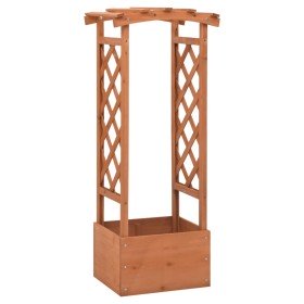 Jardinera enrejada con arco madera de abeto 49x39x117 cm en Macetas y jardineras | Comprar online en Foru.es