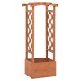 Jardinera enrejada con arco madera de abeto 49x39x117 cm en Macetas y jardineras | Comprar online en Foru.es