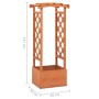 Jardinera enrejada con arco madera de abeto 49x39x117 cm en Macetas y jardineras | Comprar online en Foru.es