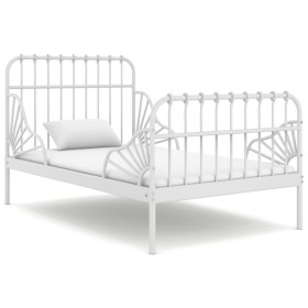 Estructura de cama extensible metal blanca 80x130/200 cm de vidaXL, Camas y somieres - Ref: Foro24-324741, Precio: 141,12 €, ...