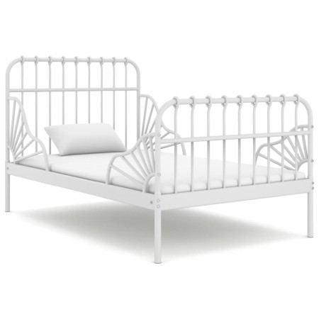 Estructura de cama extensible metal blanca 80x130/200 cm de vidaXL, Camas y somieres - Ref: Foro24-324741, Precio: 141,12 €, ...