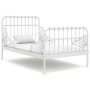 Estructura de cama extensible metal blanca 80x130/200 cm de vidaXL, Camas y somieres - Ref: Foro24-324741, Precio: 141,12 €, ...