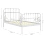 Estructura de cama extensible metal blanca 80x130/200 cm de vidaXL, Camas y somieres - Ref: Foro24-324741, Precio: 141,12 €, ...