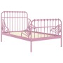 Estructura de cama extensible metal rosa 80x130/200 cm de vidaXL, Camas y somieres - Ref: Foro24-324743, Precio: 168,94 €, De...