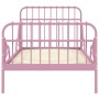 Estructura de cama extensible metal rosa 80x130/200 cm de vidaXL, Camas y somieres - Ref: Foro24-324743, Precio: 168,94 €, De...
