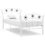 Estructura de cama con diseño de fútbol metal blanco 90x200 cm de vidaXL, Camas y somieres - Ref: Foro24-324745, Precio: 85,5...