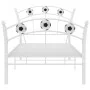 Estructura de cama con diseño de fútbol metal blanco 90x200 cm de vidaXL, Camas y somieres - Ref: Foro24-324745, Precio: 85,5...