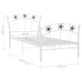 Estructura de cama con diseño de fútbol metal blanco 90x200 cm de vidaXL, Camas y somieres - Ref: Foro24-324745, Precio: 85,5...