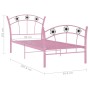 Estructura de cama con diseño de fútbol metal rosa 90x200 cm de vidaXL, Camas y somieres - Ref: Foro24-324747, Precio: 68,35 ...