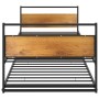 Estructura de cama extraíble metal negro 90x200 cm de vidaXL, Camas y somieres - Ref: Foro24-324748, Precio: 179,31 €, Descue...