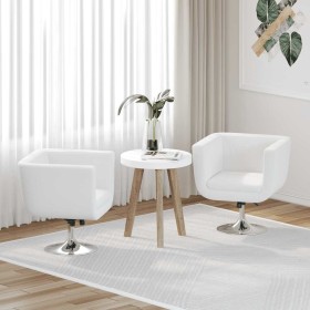 Taburetes de cocina 2 unidades cuero artificial blanco en Sillones | Comprar online en Foru.es