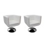 Taburetes de cocina 2 unidades cuero artificial blanco en Sillones | Comprar online en Foru.es