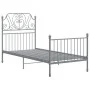 Estructura de cama de metal gris 90x200 cm de vidaXL, Camas y somieres - Ref: Foro24-324843, Precio: 120,10 €, Descuento: %