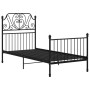 Estructura de cama de metal negro 100x200 cm de vidaXL, Camas y somieres - Ref: Foro24-324844, Precio: 124,63 €, Descuento: %