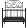 Estructura de cama de metal negro 100x200 cm de vidaXL, Camas y somieres - Ref: Foro24-324844, Precio: 124,63 €, Descuento: %