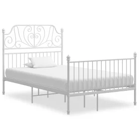 Bettgestell aus weißem Metall, 120 x 200 cm von vidaXL, Betten und Lattenroste - Ref: Foro24-324848, Preis: 143,16 €, Rabatt: %