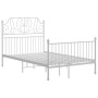 Estructura de cama de metal blanco 120x200 cm de vidaXL, Camas y somieres - Ref: Foro24-324848, Precio: 149,68 €, Descuento: %