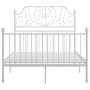 Estructura de cama de metal blanco 120x200 cm de vidaXL, Camas y somieres - Ref: Foro24-324848, Precio: 149,68 €, Descuento: %