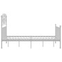 Estructura de cama de metal blanco 120x200 cm de vidaXL, Camas y somieres - Ref: Foro24-324848, Precio: 149,68 €, Descuento: %