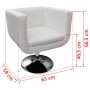 Taburetes de cocina 2 unidades cuero artificial blanco en Sillones | Comprar online en Foru.es
