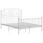 Estructura de cama de metal blanca 140x200 cm de vidaXL, Camas y somieres - Ref: Foro24-324851, Precio: 218,77 €, Descuento: %