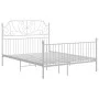 Estructura de cama de metal blanca 140x200 cm de vidaXL, Camas y somieres - Ref: Foro24-324851, Precio: 219,41 €, Descuento: %