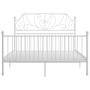 Estructura de cama de metal blanca 140x200 cm de vidaXL, Camas y somieres - Ref: Foro24-324851, Precio: 218,77 €, Descuento: %