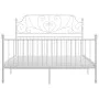 Estructura de cama de metal blanca 140x200 cm de vidaXL, Camas y somieres - Ref: Foro24-324851, Precio: 219,41 €, Descuento: %