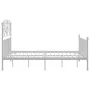 Estructura de cama de metal blanca 140x200 cm de vidaXL, Camas y somieres - Ref: Foro24-324851, Precio: 219,41 €, Descuento: %