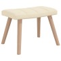 Silla mecedora con reposapiés tela color crema de vidaXL, Mecedoras - Ref: Foro24-328020, Precio: 165,65 €, Descuento: %