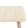 Silla mecedora con reposapiés tela color crema de vidaXL, Mecedoras - Ref: Foro24-328020, Precio: 165,65 €, Descuento: %