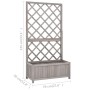Jardinera enrejada de jardín madera de abeto gris 70x30x135 cm en Macetas y jardineras | Comprar online en Foru.es