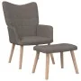 Relax armchair with taupe gray fabric footrest by vidaXL, Armchairs - Ref: Foro24-327939, Price: 143,54 €, Discount: %